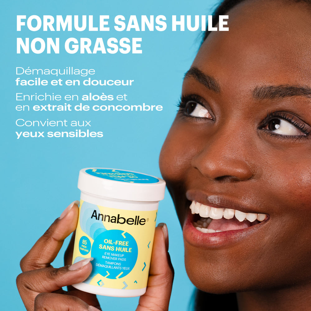 Tampons démaquillants pour les yeux - Sans huile
